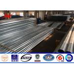 Round Section Transmission Galvanised Steel Poles 15m 24KN With ISO Approved for sale