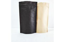 China Brown Black Kraft Paper Stand Up Pouch with Zipper Resealable Recyclable Digital Printed supplier