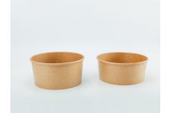 China Customized Round Kraft Paper Bowls With Lids , Environmentally - Friendly supplier