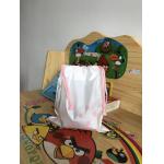 Printed CPE Clear Drawstring Plastic Bags / Custom Made Plastic Travel Cosmetic Bag
