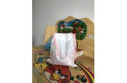 China Printed CPE Clear Drawstring Plastic Bags / Custom Made Plastic Travel Cosmetic Bag supplier