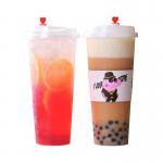Coffee Dairy Disposable 18oz 24 Oz Hard Plastic Cups 95mm Dia ODM OEM for sale