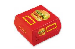 China Biodegradable Takeaway Food Packaging Custom Printed Burger Boxes Eco-Friendly Disposable Burger Containers supplier
