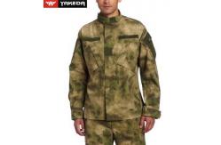 China Anti UV Army Camouflage Clothes With Zigzag Stitched Mandarin Collar supplier