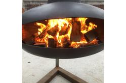 China rustproof Hotel Suspended Wood Burning Stove Rotating Hanging Fireplace 1000mm supplier