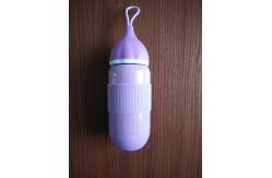 China Purple Plastic Refillable Water Bottles With Food Grade PP / 304SS Material supplier