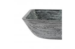 China Titanium Black / Gray Bathroom Wash Basins L460 * W330 * H105mm Rectangular Black Vessel Sink supplier