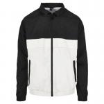 Color Blocked Sports Track Jackets Polyester Woven Zip Up Outwear for sale