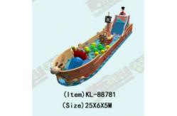 China Children Fun Park Inflatable Pirate Ship Kids Playground supplier