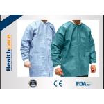 ISO CE FDA Breathable Disposable Lab Coats Medical Scrubs Lightweight With Knitted Collar for sale