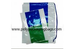 China Thickness 0.07mm White PE Drawstring One Shoulder Backpack Drawstring Plastic Bags supplier