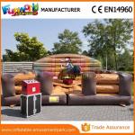 Large Inflatable Sports Games Mechanical Rodeo Bull Inflatable Brown Mechanical Bull for sale