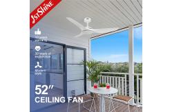 China 52 Inches White Ceiling Fan Without Light ABS Blade Smart APP Control supplier