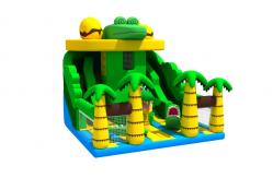 China Pvc Commercial Inflatable Water Slides And Bounce House 5.5m Height supplier