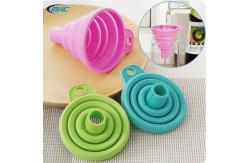 China Mini Collapsible Silicone Kitchen Funnels Oil Liquid Reusable Customized Food Grade supplier
