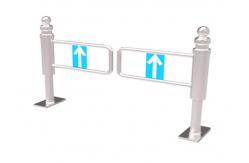 China Waist High Swing Turnstile Gate Single Direction Mechanical Manual Control supplier