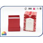Rigid Handmade Paper Gift Box With Bow Ribbon Shimmering Powder