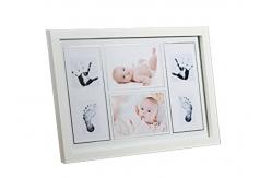 China Customized DIY Baby Hand and Footprint Photo Frame Kit With Safety Ink Pad supplier