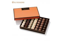 China Foil Stamping Logo Square Rectangle Candy Chocolate Packaging Box Luxury With Gold Insert supplier