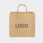 Kraft Paper Takeaway Tote Bag Baking Pastry Milk Tea Shopping Gift Paper Bag for sale