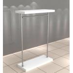 Quality white Gloss paint MDF wood and brushed metal clothing store fixture for sale