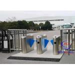 External 60cm Flap Barrier Turnstile Fingerprint 2 Paths Access Control Entrance Solution for sale