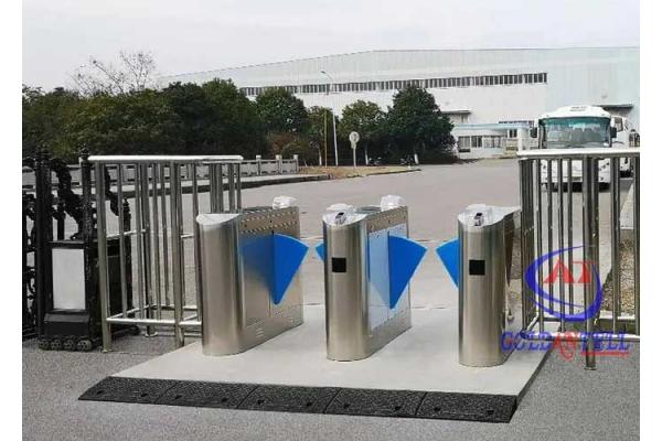 External 60cm Flap Barrier Turnstile Fingerprint 2 Paths Access Control Entrance Solution