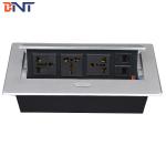 Customizable Pop Up Multimedia Desktop Socket With Zinc Alloy Surface Panel for sale