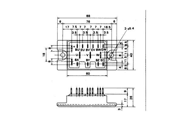 IGBT Power Module 6DI15A-050 POWER TRANSISTOR MODULE FUJITSU IGBT Power Module