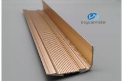 China 33x52mm Aluminium Stair Nosing Edge Trim Anodised With PVC Rubber supplier
