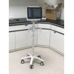 Customizable Fixed Roll Stand With Basket For Medical Equipments Monitor ECG Ultrasound Defibrillator Machine for sale