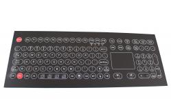 China 108 Key industrial computer membrane keyboard with touchpad oil proof keyboard supplier