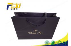 China SGS Customized Logo Recycled Paper Bag UV Coating Surface For Clothing Packaging supplier