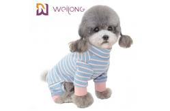 China Summer Striped Black And White Plaid Dog Pajamas Customized Yarn Dyed supplier