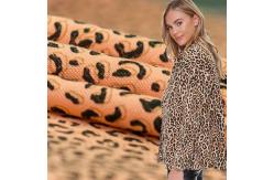 China Leopard Dot Printed 180cm Rib Stretch Knitted Fabric Polyester Cotton Dress Fabric supplier