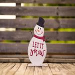 Handmade Metal Outdoor Snowman Ornaments Stakes For Christmas Decoration for sale