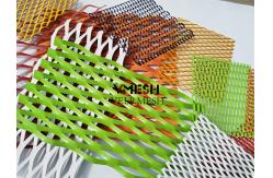 China PVDF Aluminum Expanded Metal Mesh 5.5mm 6.0mm Wall Cladding Ventilated Facades supplier
