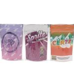 110 Microns Flat Bottom Pouch PE Embossing Resealable Zipper Bags for sale