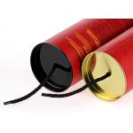 Creative Wine Paper Tube Packaging With Red Art Paper / Custom Logo Printing for sale