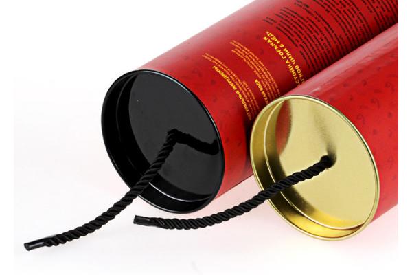 Creative Wine Paper Tube Packaging With Red Art Paper / Custom Logo Printing