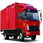 Light Duty Sinotruk Howo 4x2 6 wheel Box Cargo Truck 140HP  Lorry Truck With 18cbm 20cbm Loading Capcity for sale