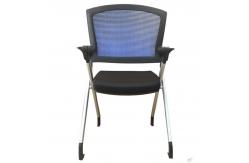 China Armless Aluminum Stackable Mesh Fabric Folding Conference Chairs 100mm Gas Lift supplier