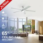 Remote Control LED Ceiling Fan High Airflow 5 Blades 65 Inches 2- with Light and Remote for sale