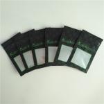 1g Weeds Bags Kush Medical Cannabis Packaging Bag UV Printing Black Pouch With Clear Window And Zipper for sale