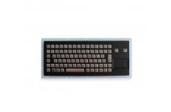 China Stainless Steel Industrial Black Keyboard With Touchpad IP65 Waterproof Panel Mount supplier