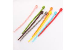 China Reusable  Silicone Cable Ties , Tidy Wire Cord Lead Organizer supplier