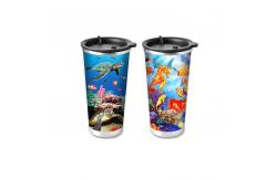 China Food Grade 3D Lenticular Printing Service Plastic Kids Drinking Cup supplier