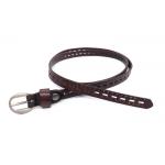 1.5cm Width Brown Leather Belt For Girls With Pin Buckle Breathable for sale