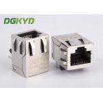 Single Port Megabit ethernet RJ45 PCB Connector , RJ45 Shielded Plug 100BASE for sale