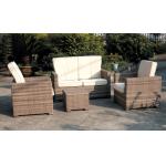 4pcs rattan furniture with high back cushion for sale